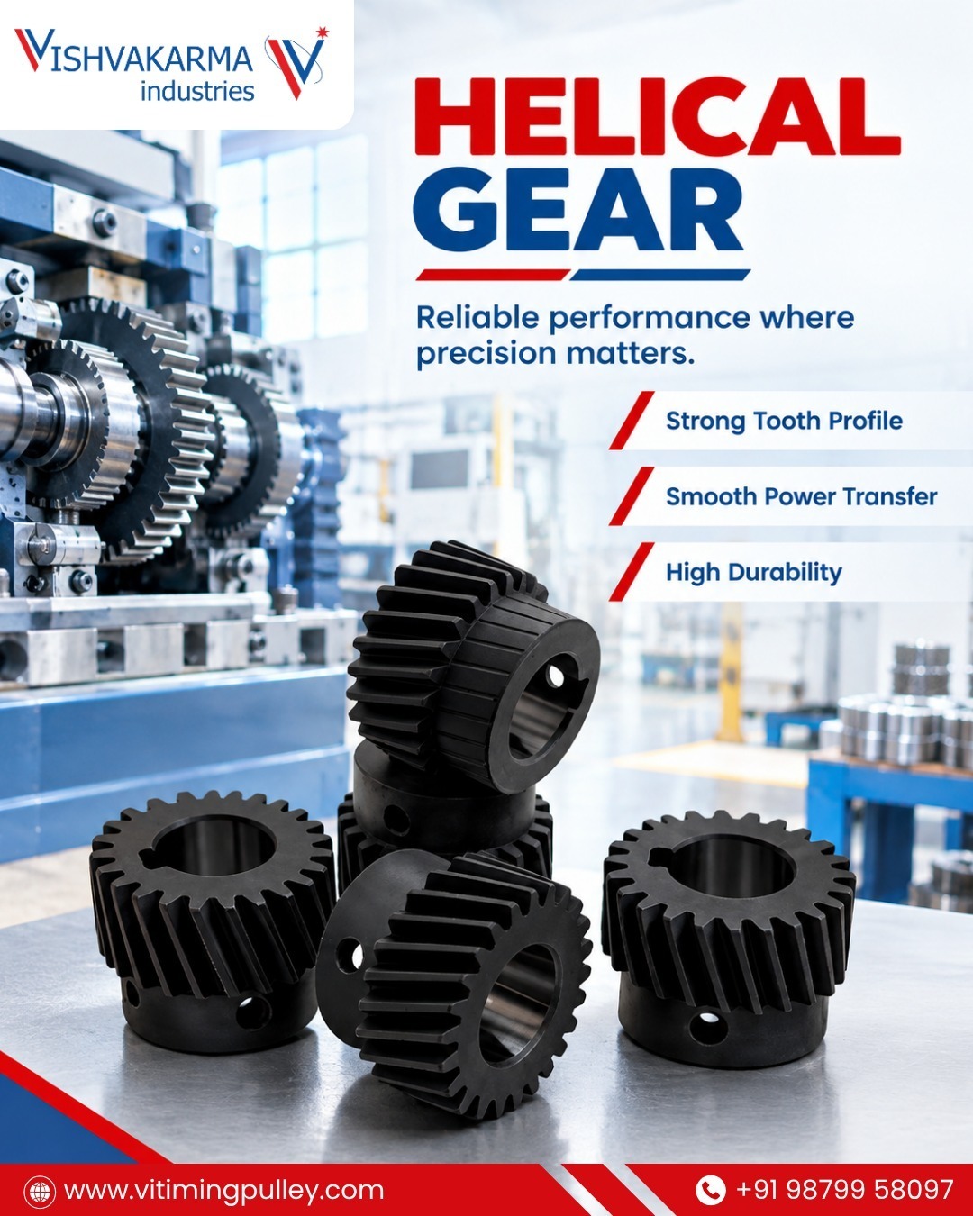 Precision Helical Gear for Smooth Industrial Power Transmission