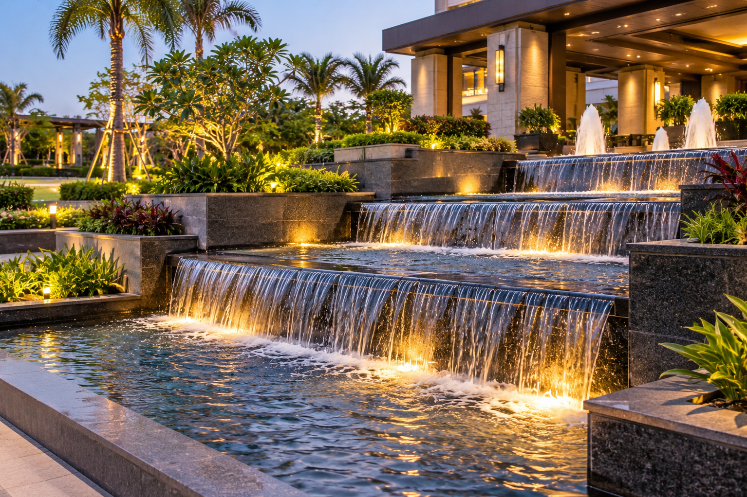 Cascade Fountains Selection Guide for Hotels, Resorts and Landscape Projects