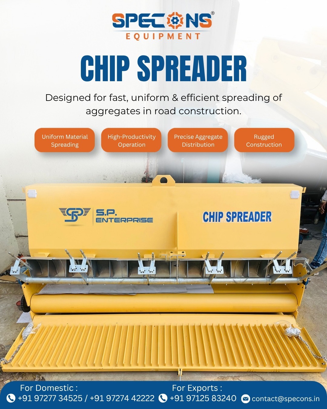 Chip Spreader for Precise Road Surface Treatment