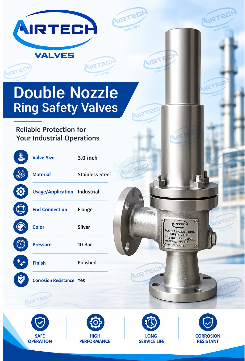 Double Nozzle Ring Safety Valves Manufacturer in West Bengal