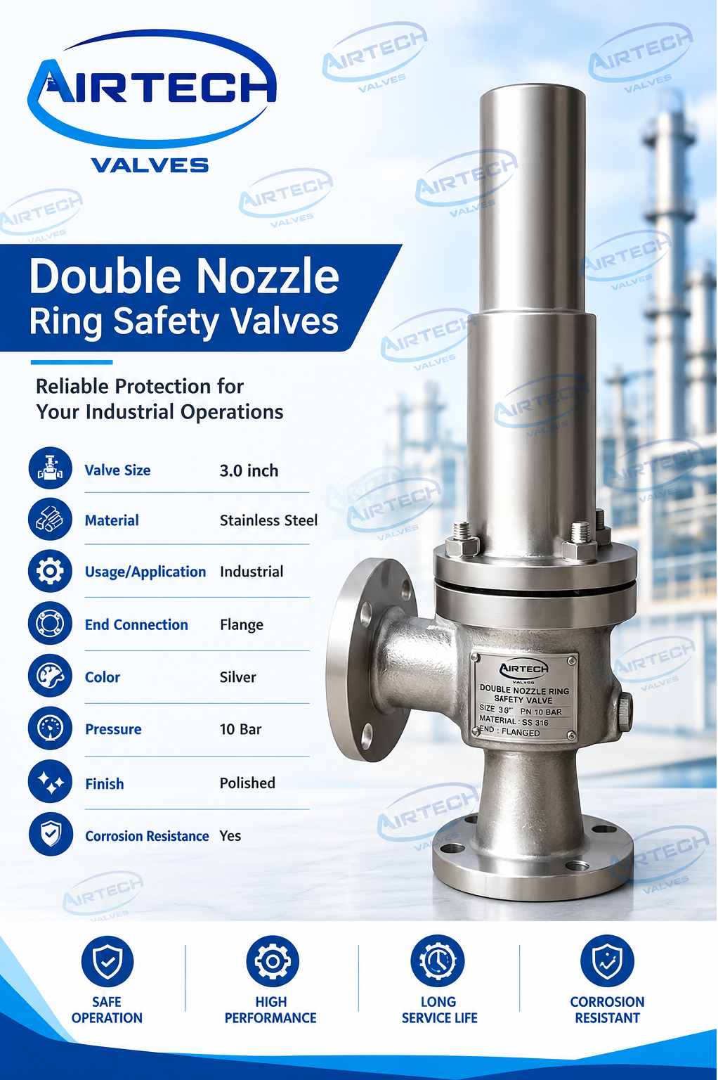 Double Nozzle Ring Safety Valves Manufacturer in Andhra Pradesh
