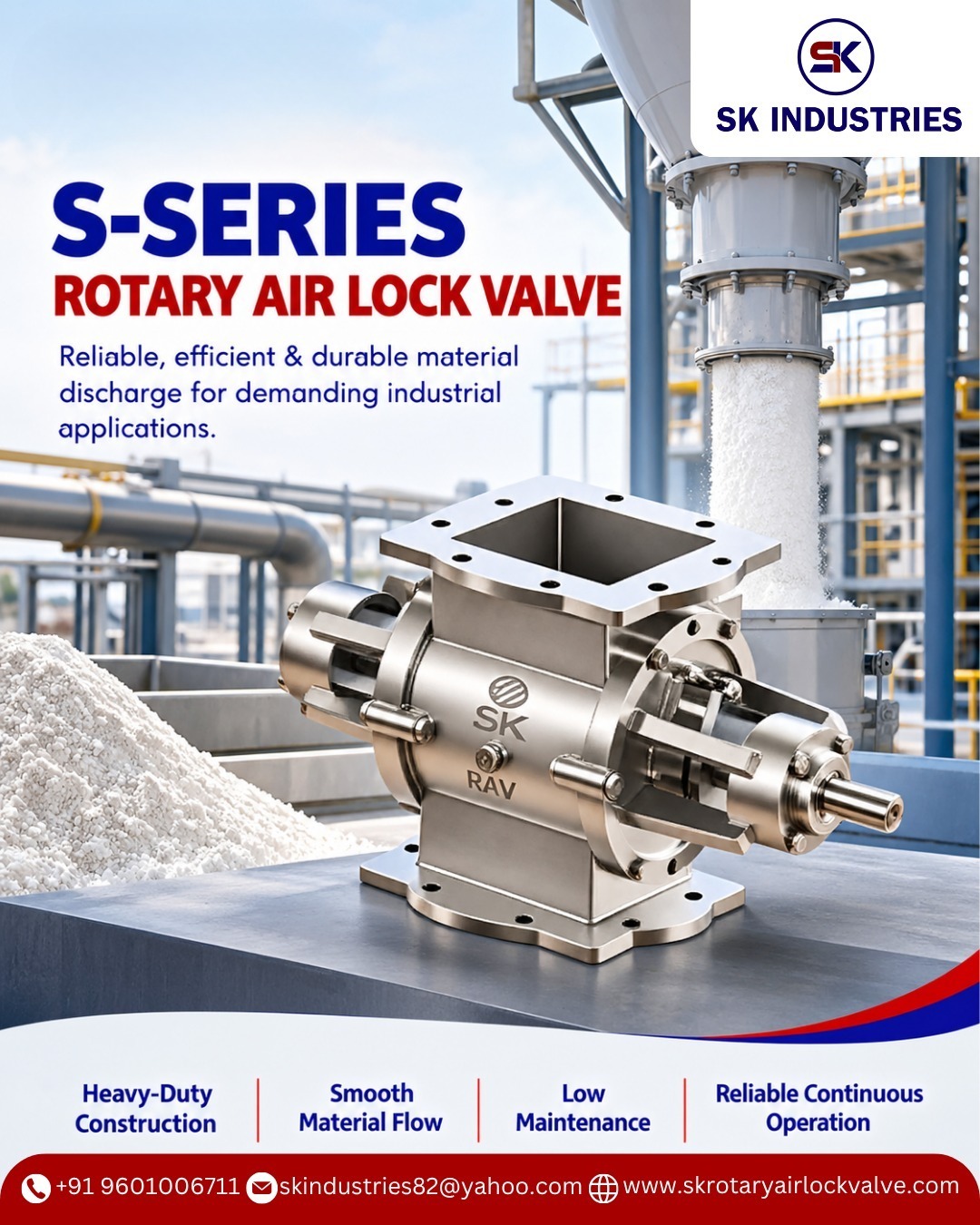 S-Series Rotary Airlock Valves for Reliable Material Handling