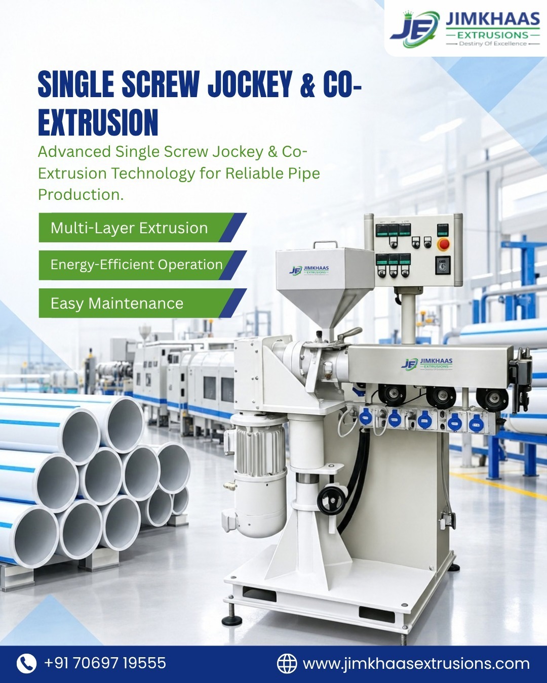 Single Screw Jockey & Co-Extrusion for Multi-Layer Pipe Production