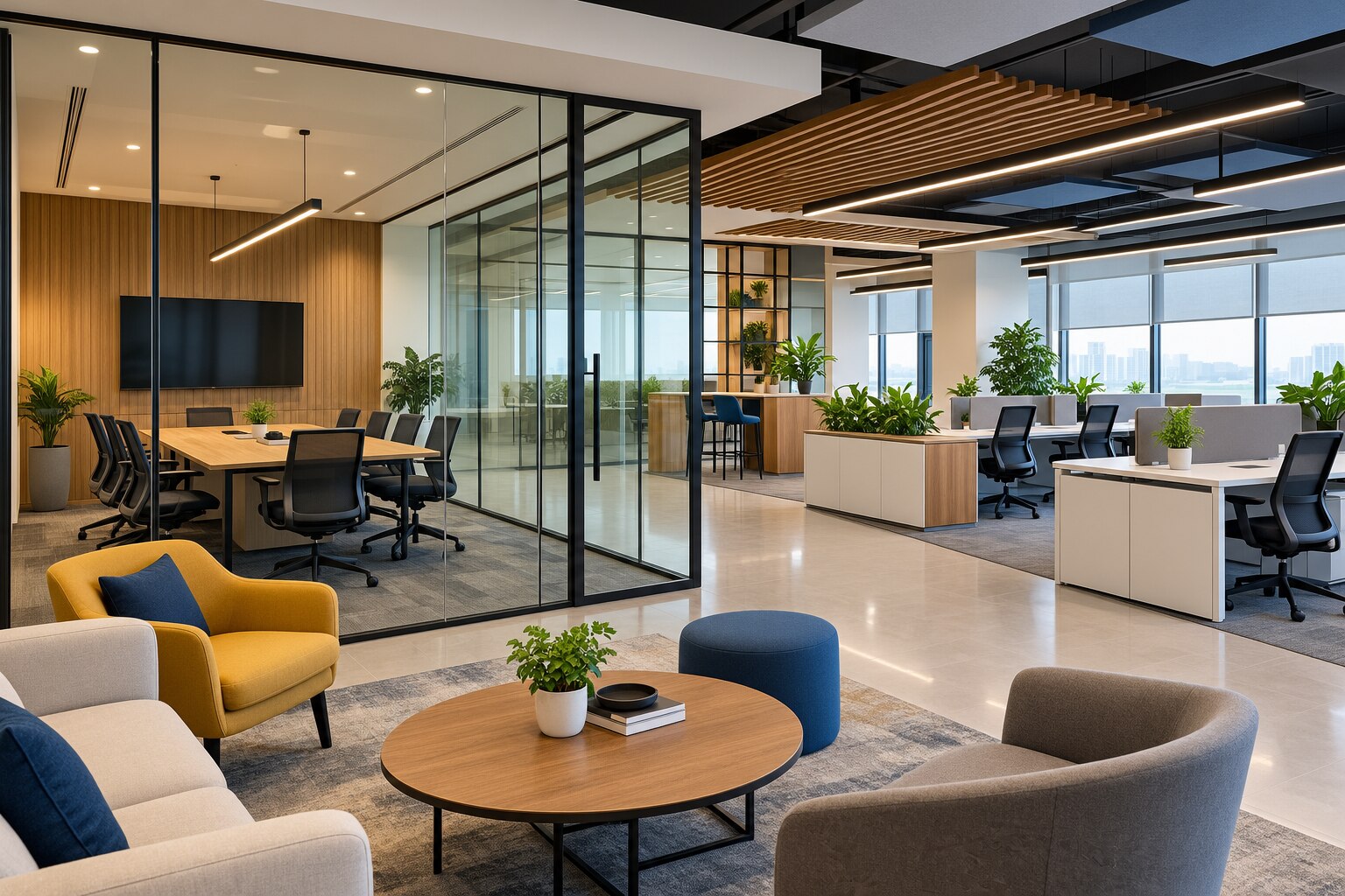 How an Interior Designer for Office Spaces Plans for Productivity Meetings and Future Growth