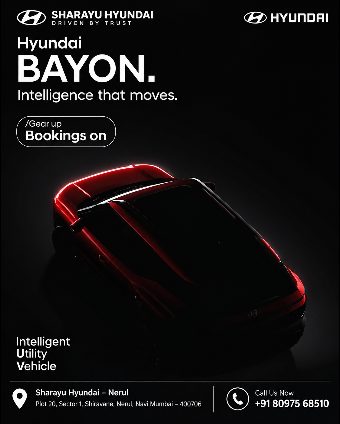 Hyundai BAYON – The New Intelligence on the Road | Bookings Open at Sharayu Hyundai Nerul