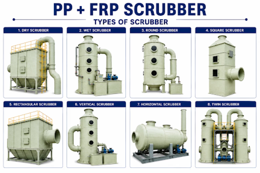 PP FRP Scrubber Bangalore: Why Material Selection Matters in Corrosive Industrial Environments