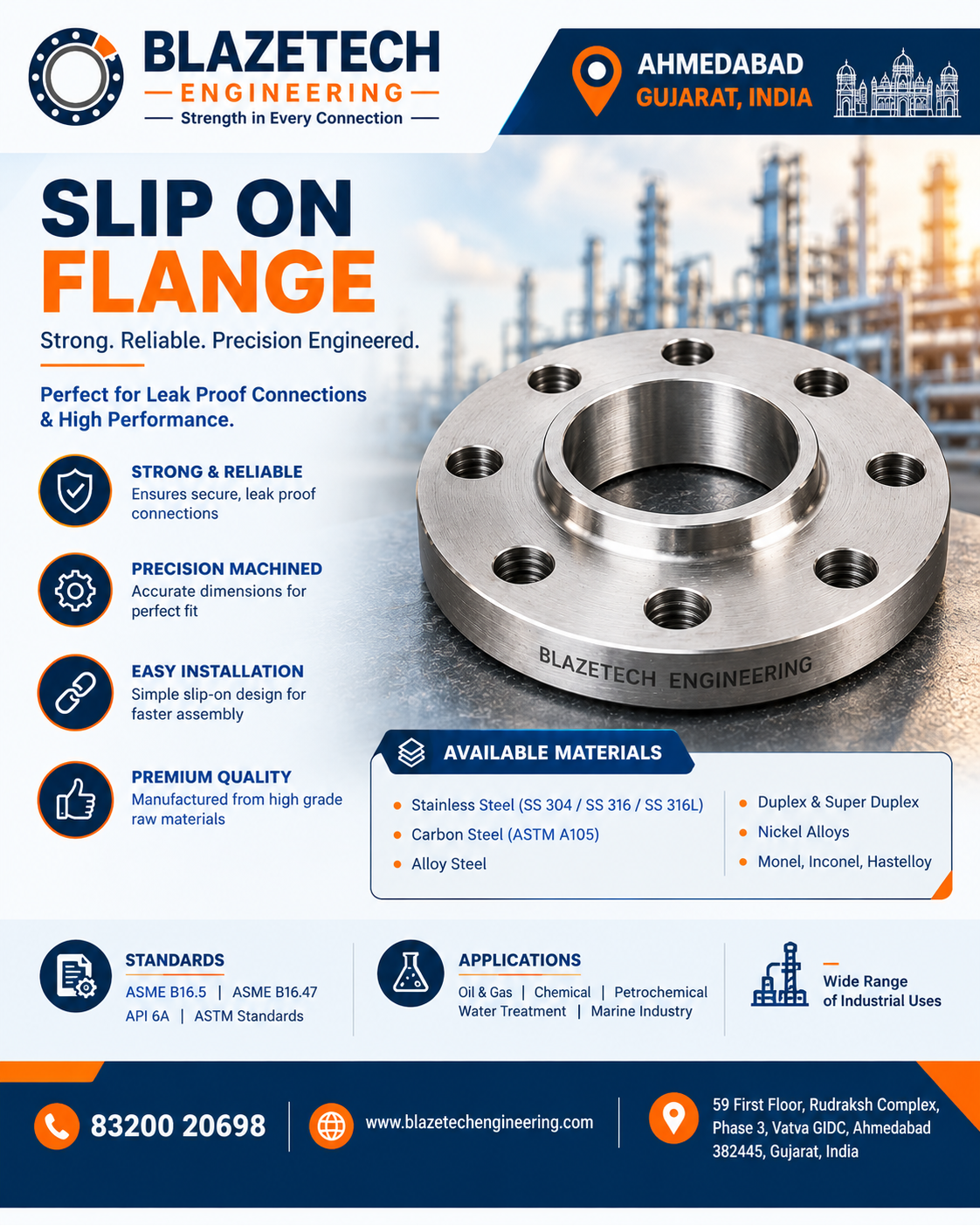 Slip On Flange Supplier in India.