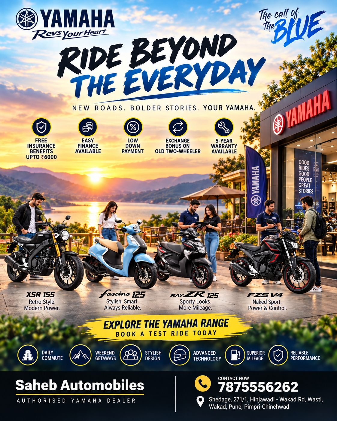 Yamaha Bikes & Scooters in Hinjawadi | Offers, Finance & Test Rides | Saheb Automobiles