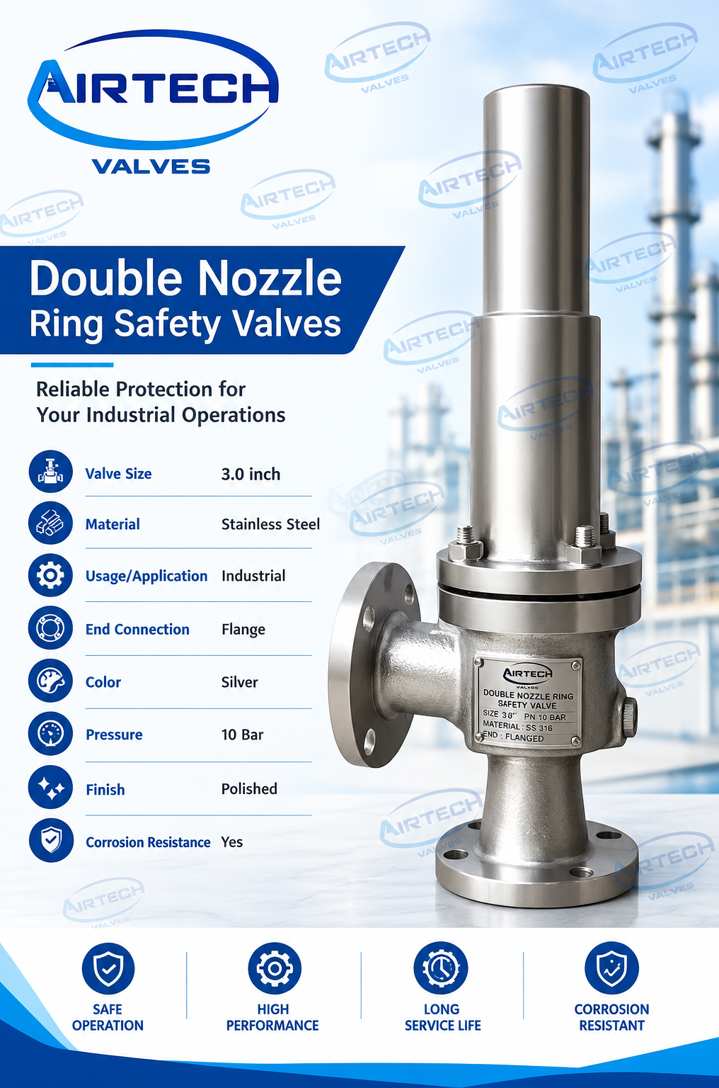 Double Nozzle Ring Safety Valves Manufacturer in Navi Mumbai