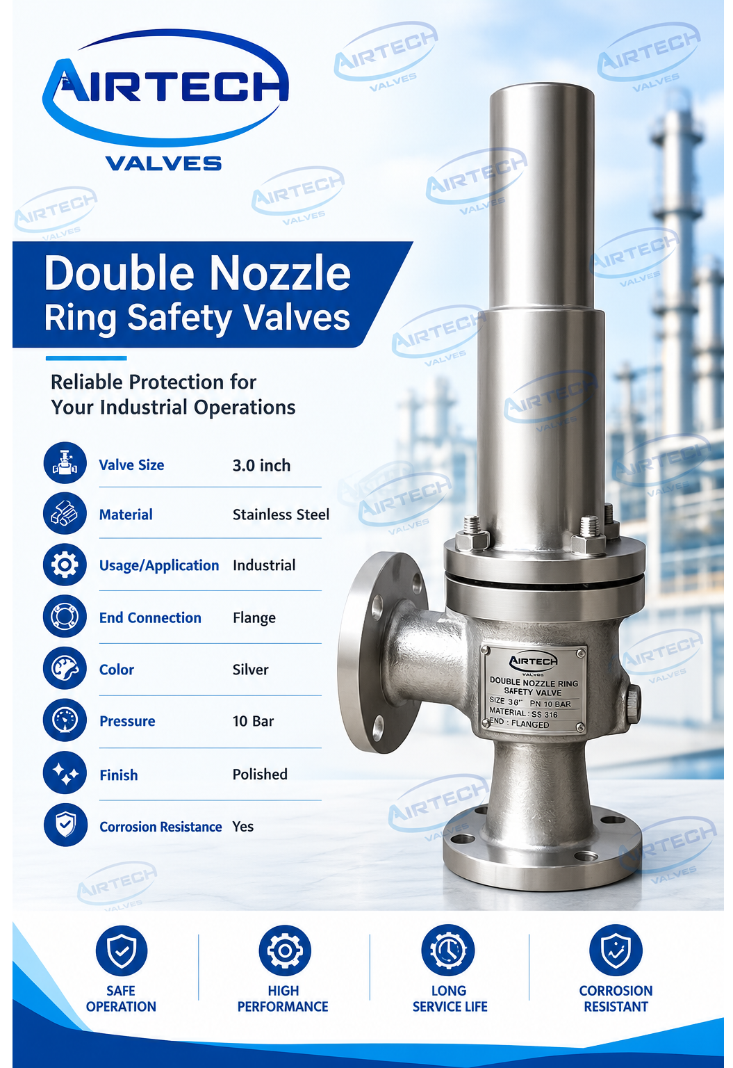 Double Nozzle Ring Safety Valves Manufacturer in Vadodara