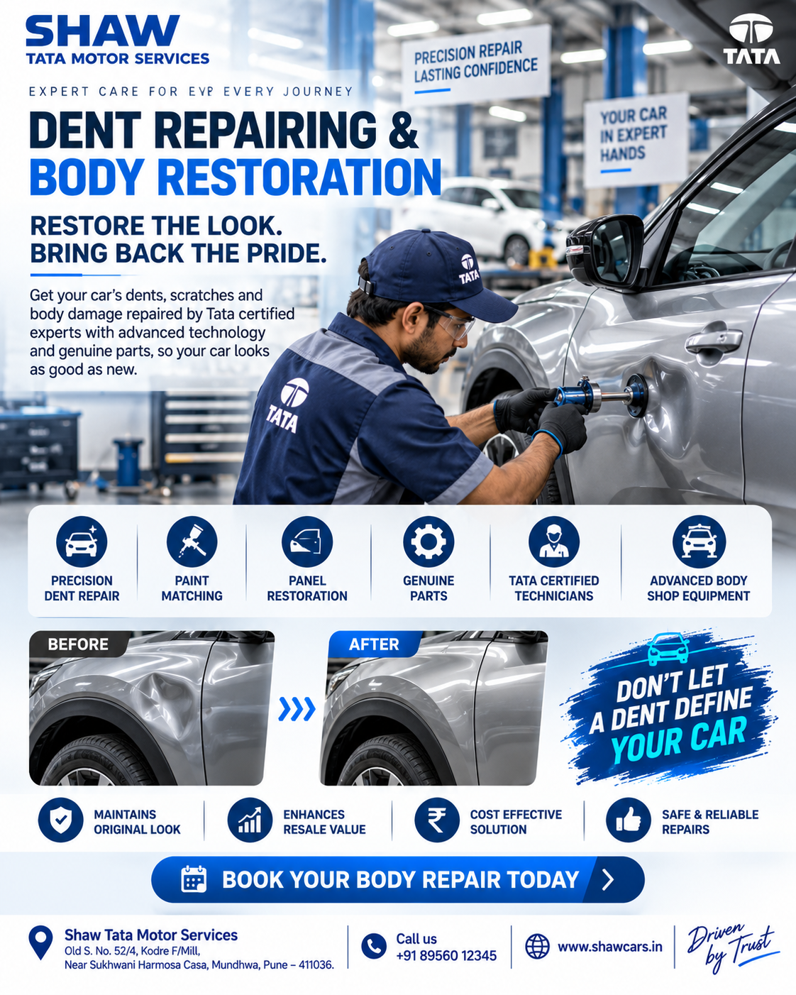 Don’t Let a Dent Define Your Car | Expert Tata Body Repair & Restoration|Shaw Tata Motors