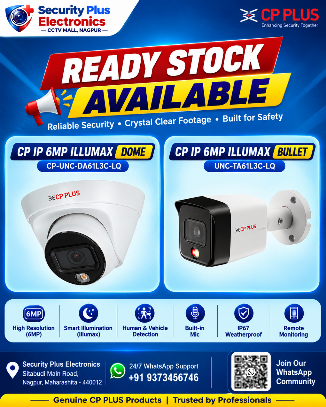 CP Plus Illumax 6MP IP Camera Series (Dome & Bullet)