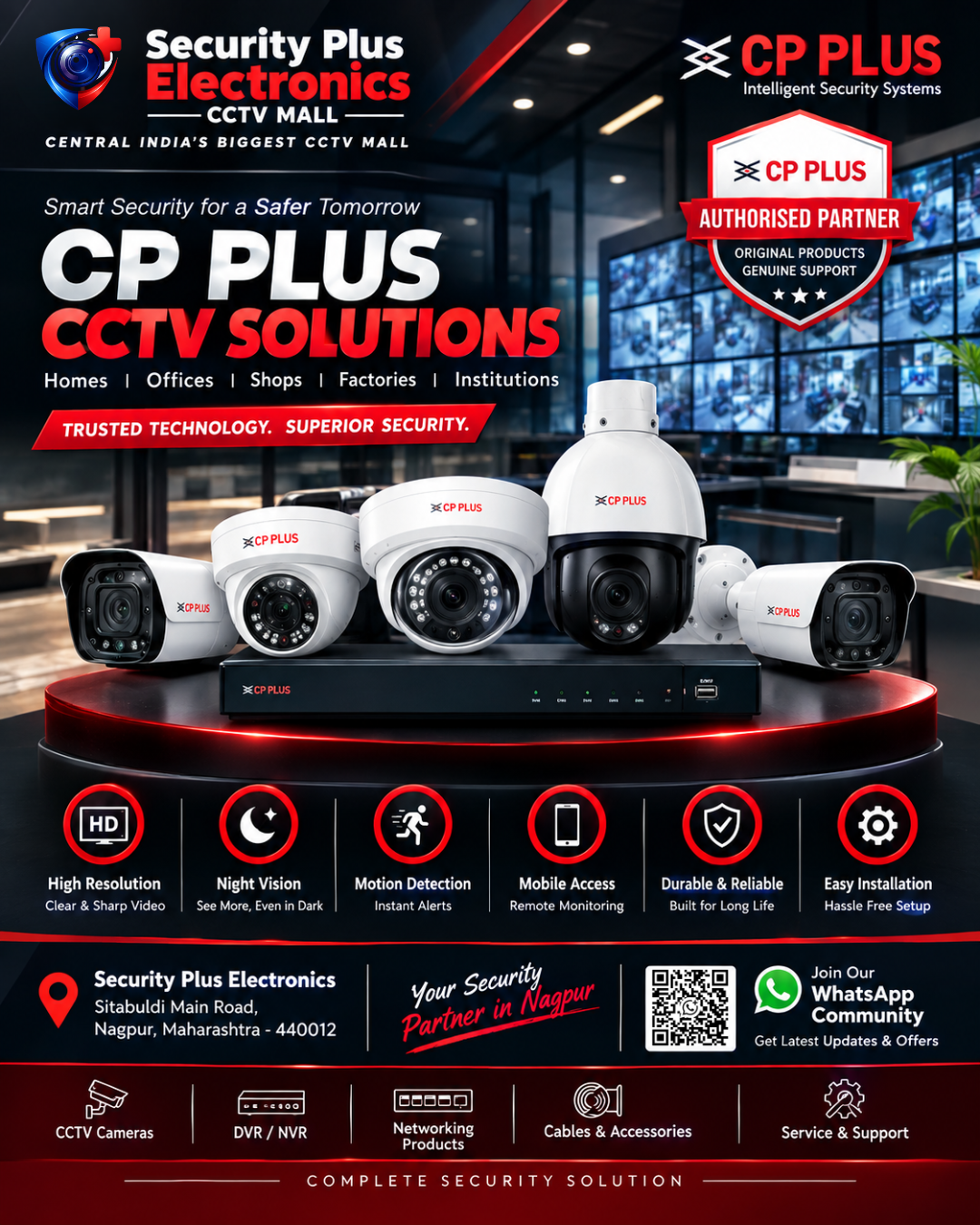 CP Plus Complete CCTV Security Solutions — Cameras, DVR/NVR & Networking Accessories