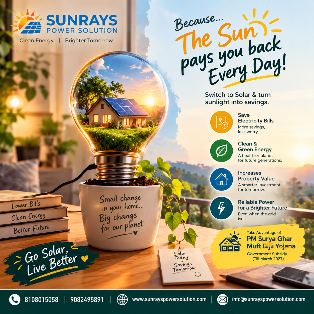 Go Solar. Save Today. Power Tomorrow.