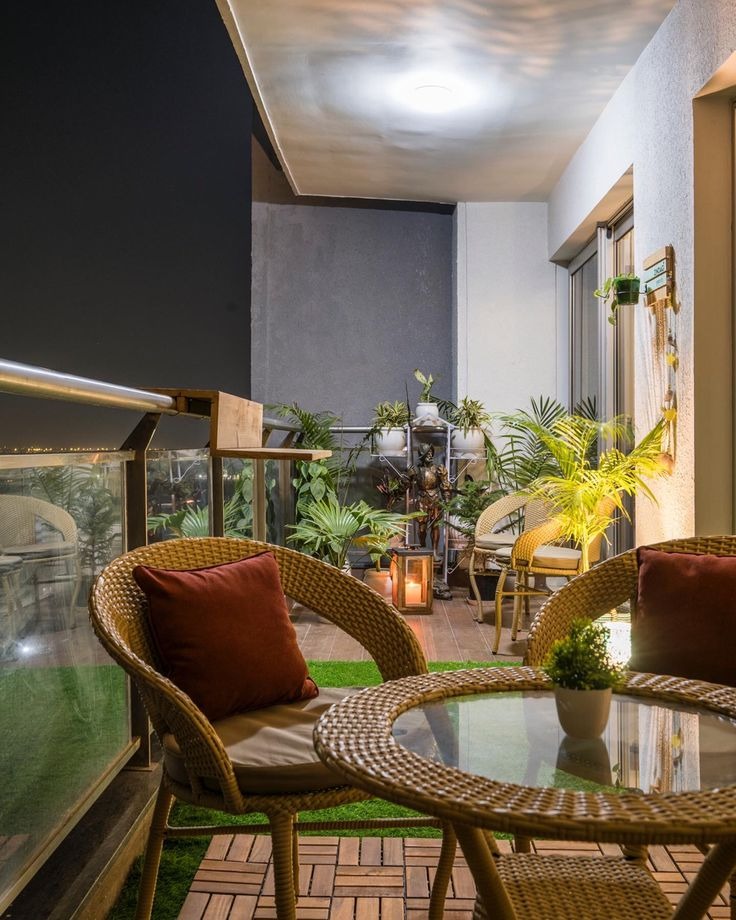 Cozy Rattan Balcony Lounge – Velachery