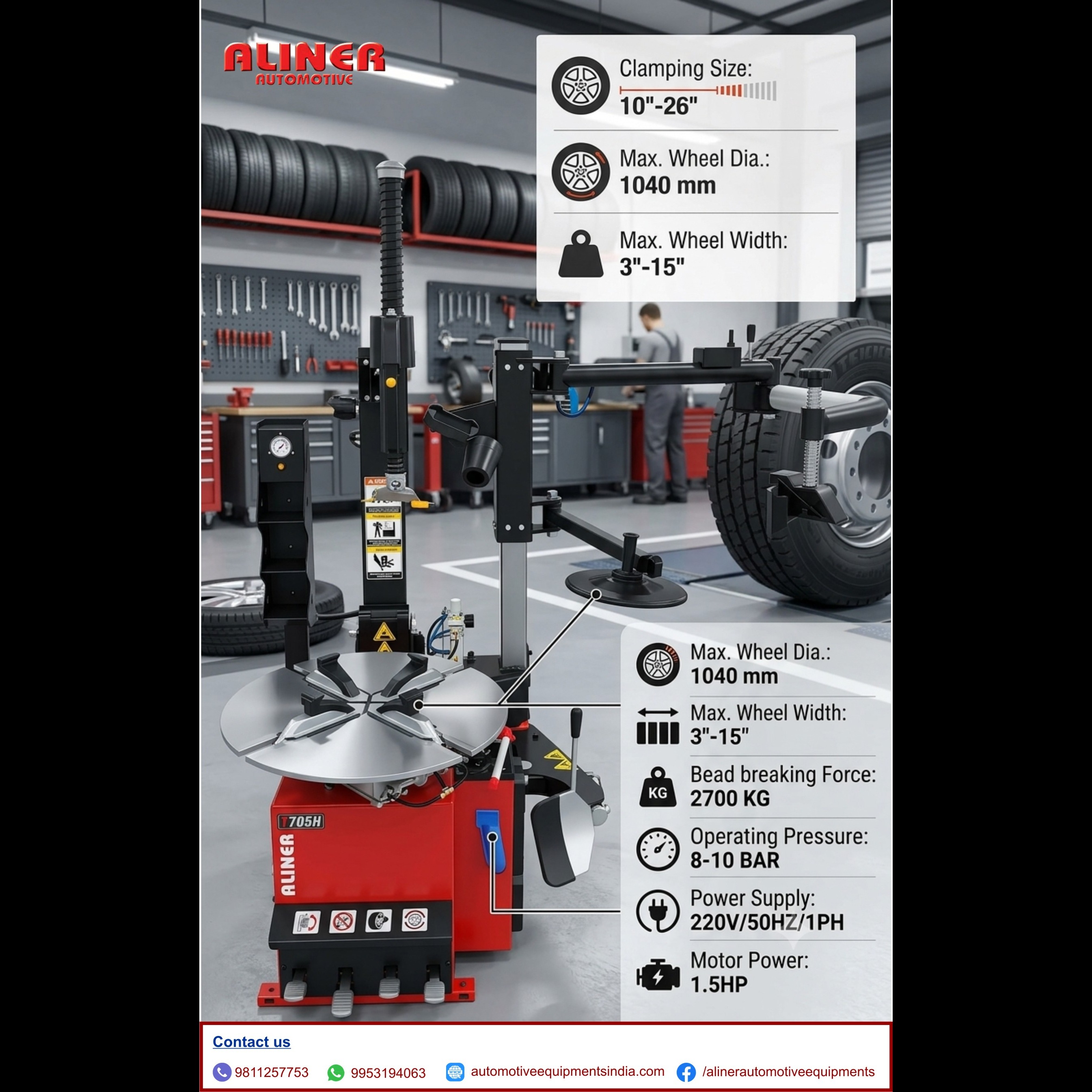 AUTOMATIC TILT- BACK / RFT TYRE CHANGER :- TECHNICAL