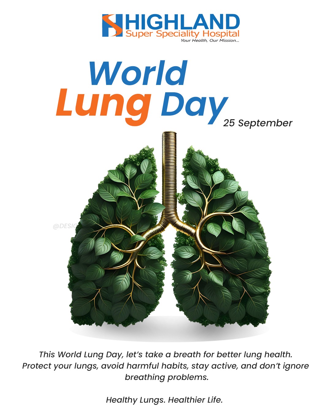 **World Lung Day 🌿🫁**
Breathe better. Live better.
Take care of your lungs today for a healthier t...
