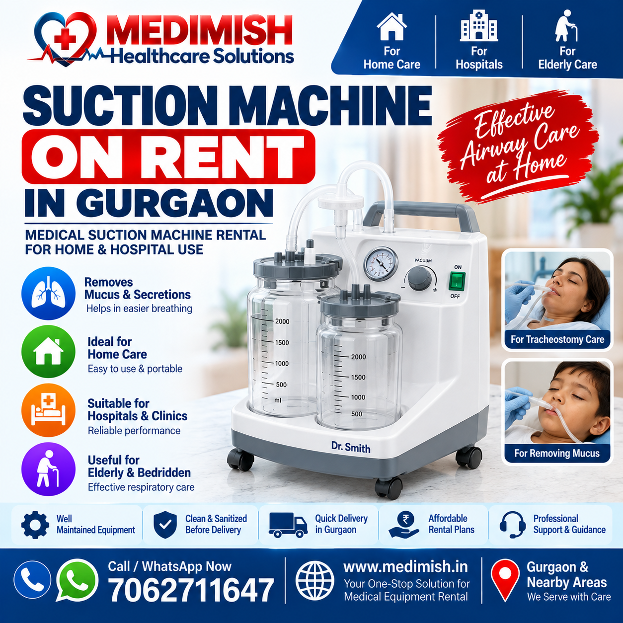 Suction Machine on Rent in Gurgaon