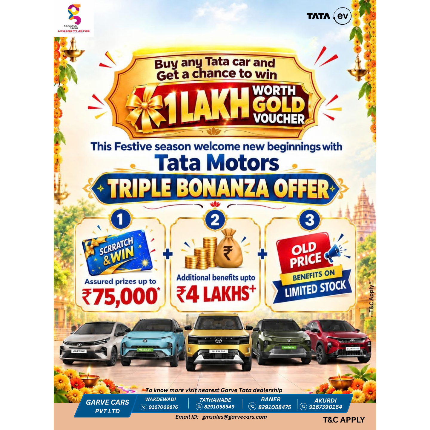 šāØ FESTIVE SEASON SPECIAL FROM GARVE TATA! āØš
This festive season, welcome new beginnings with Ta...