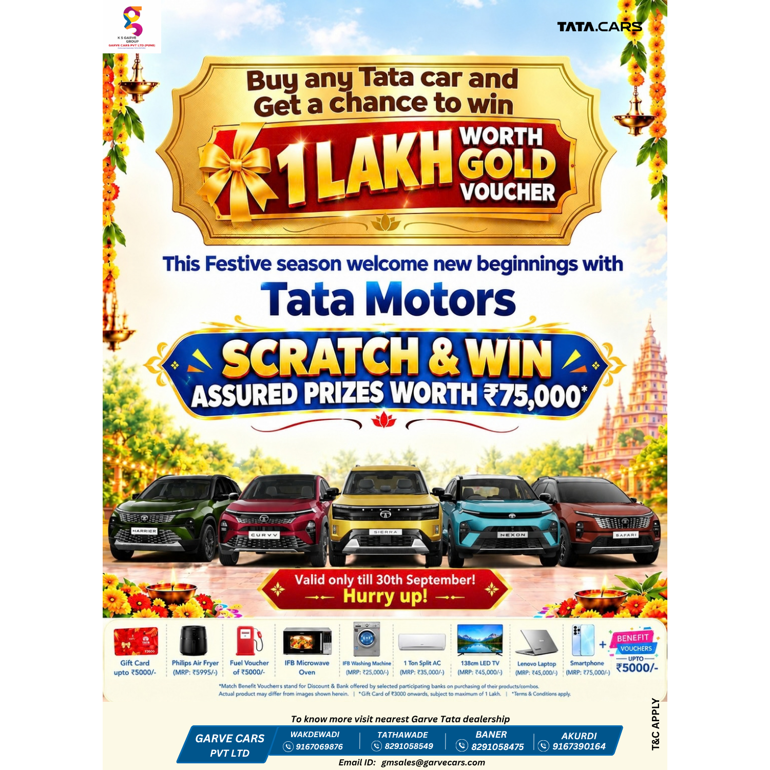 šāØ FESTIVE SEASON SPECIAL FROM GARVE TATA! āØš
This festive season, welcome new beginnings with Ta...