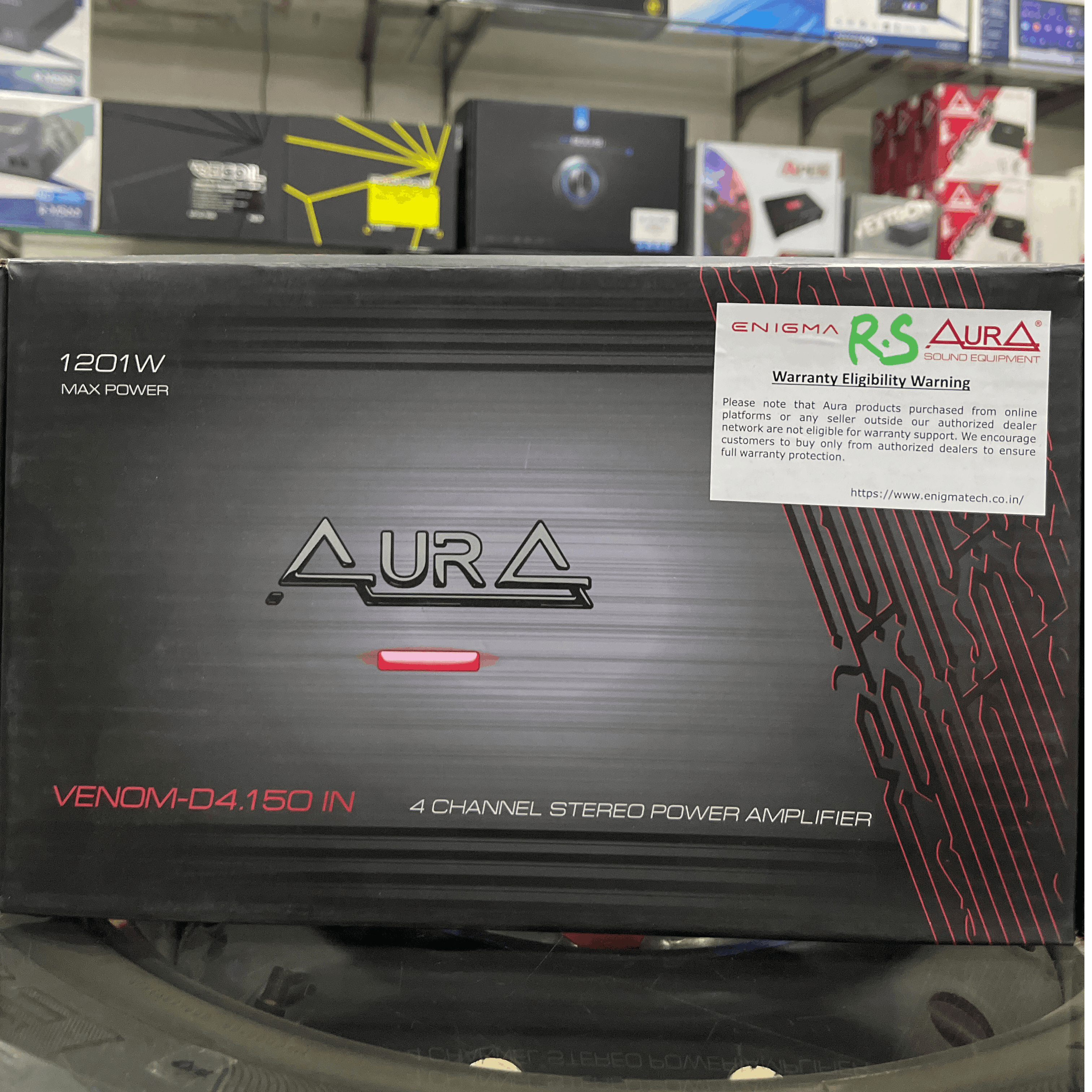 Aura Venom-D4.150 IN 4-Channel Car Amplifier