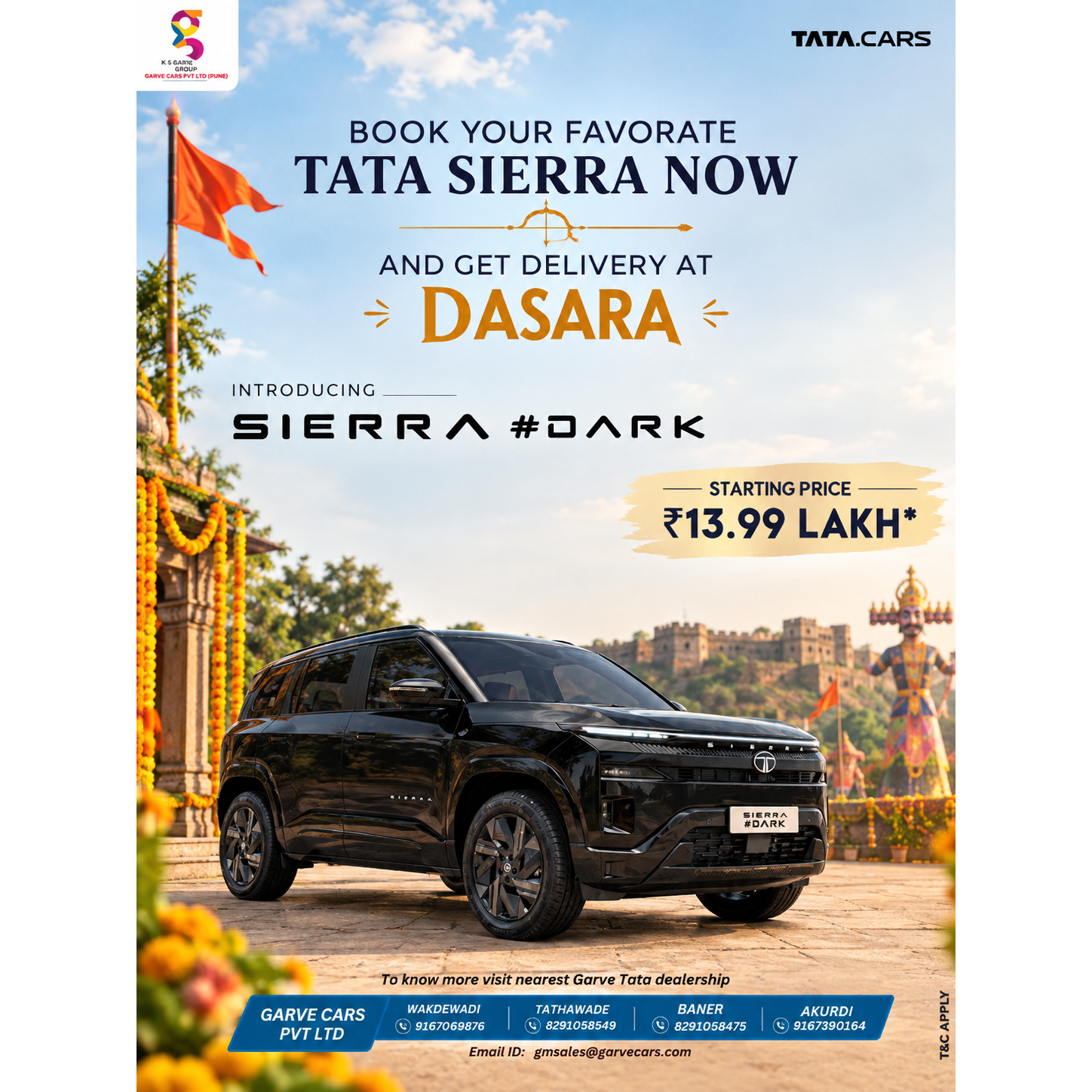 šš„ BOOK YOUR FAVORITE TATA SIERRA NOW! š„š
Make this Dussehra even more special with the all-new...