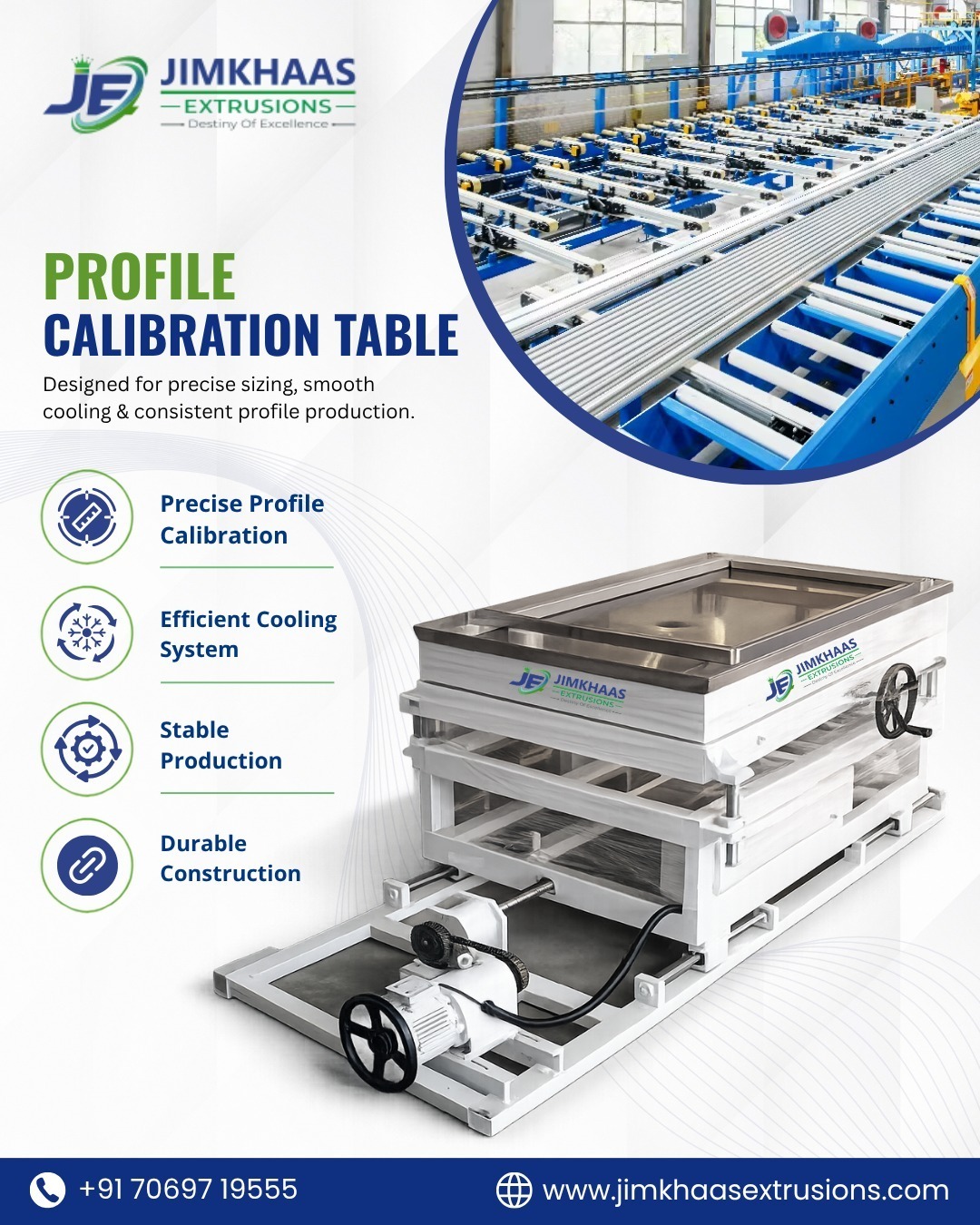 Profile Calibration Table for Precise Plastic Extrusion