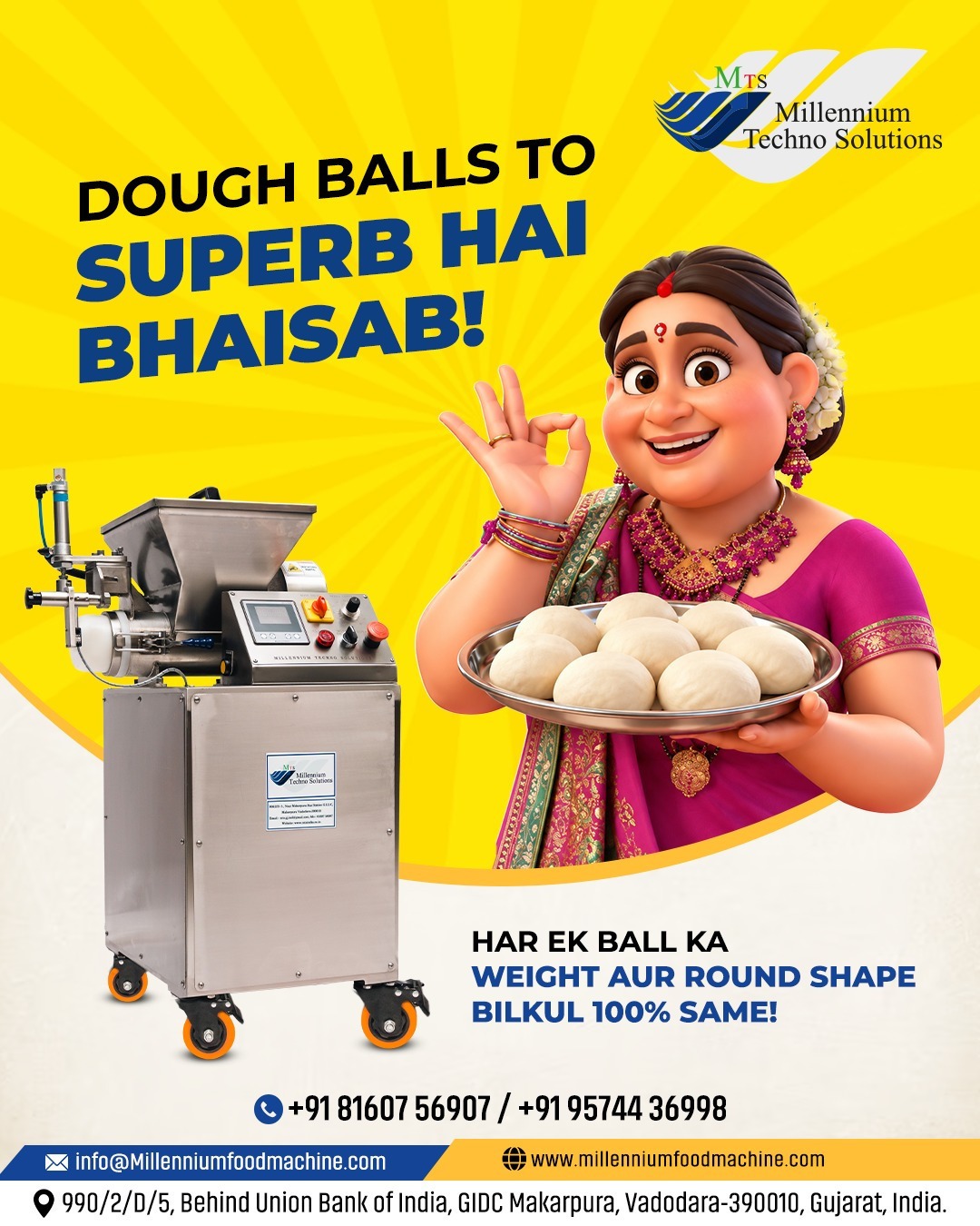 ✨ DOUGH BALLS TO SUPERB HAI BHAISAB! 💥
Stop manually cutting and weighing dough or peda for your f...