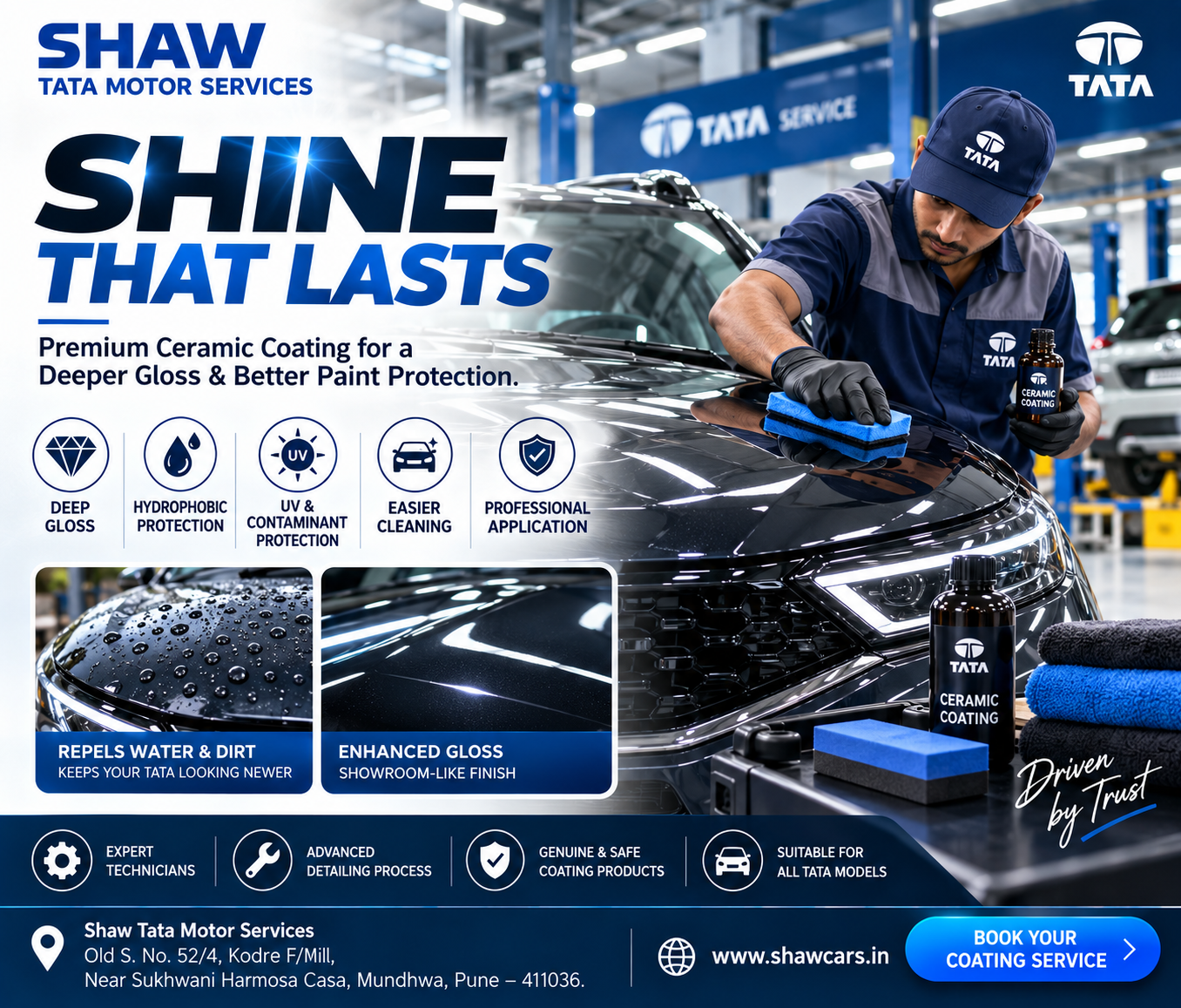 Tata Car Ceramic Coating Pune | Deep Gloss, Paint Protection & Premium Car Care