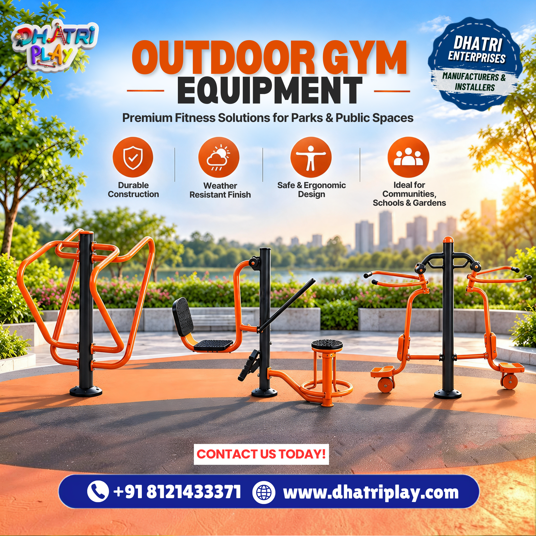 Outdoor Gym Equipment for Parks & Public Spaces | Dhatriplay