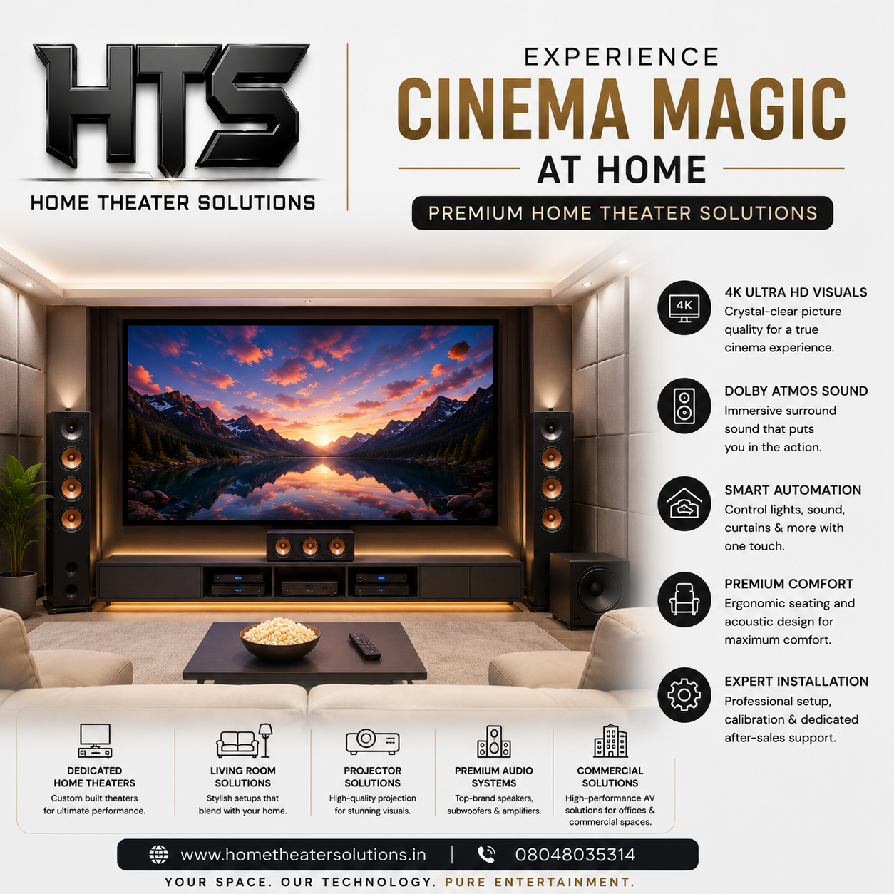 Home Theater Solutions in Delhi – Premium Home Cinema Installation Experts
