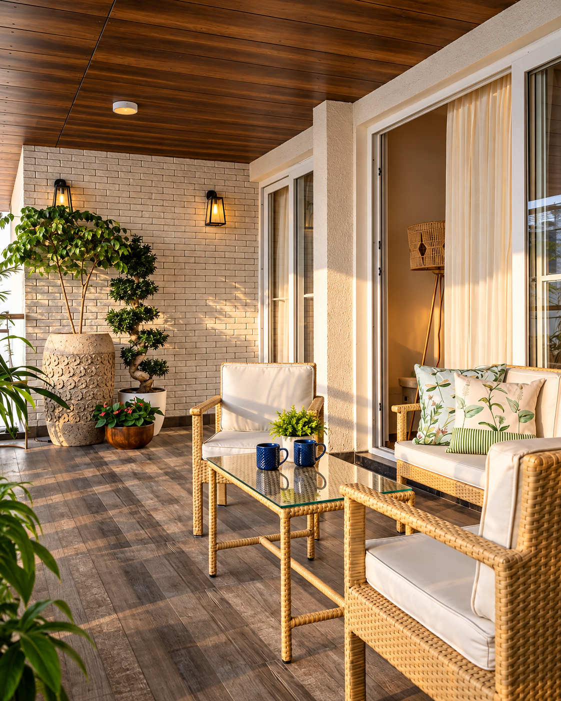 Warm Rattan Balcony Retreat | Tambaram