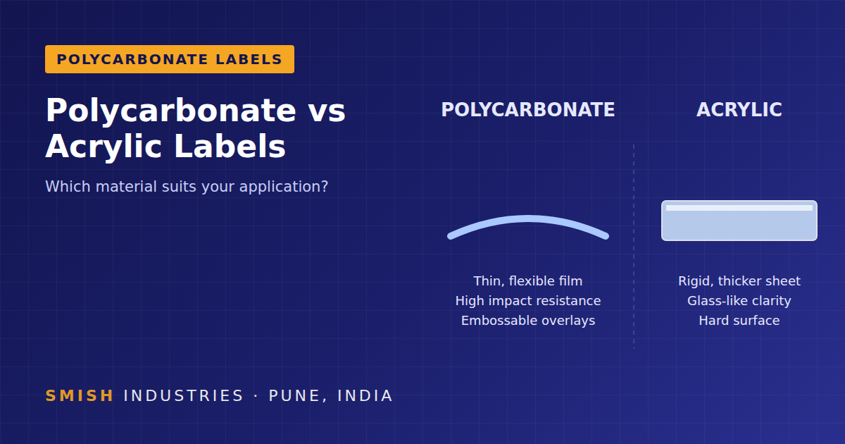 Polycarbonate vs Acrylic Labels: Which Material Should You Choose?