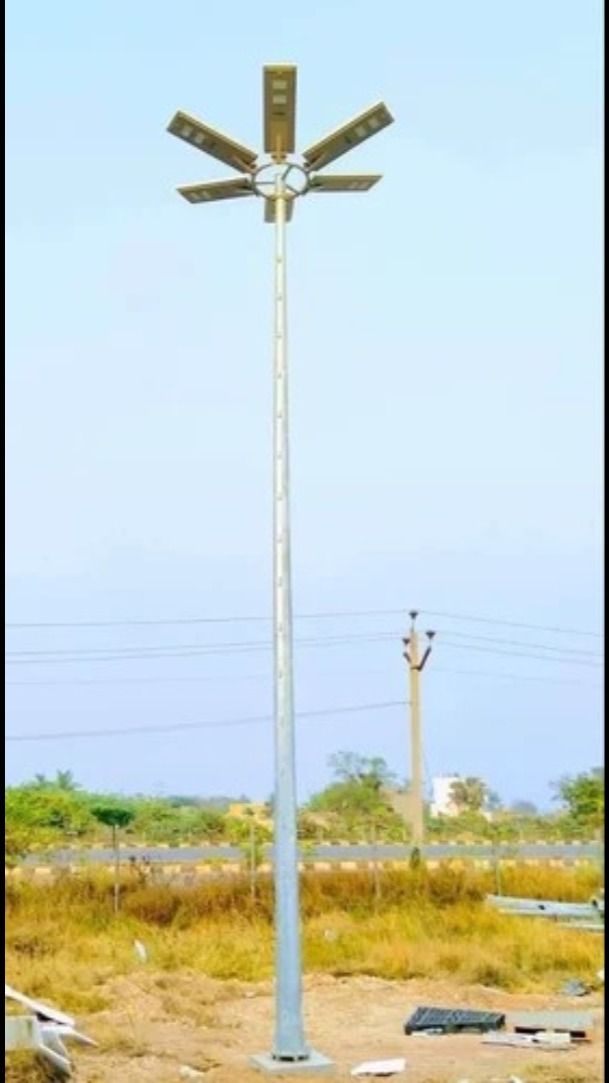 9 Meter Hot-Dip Galvanized Octagonal Pole with 70W All-in-One Solar Light Set