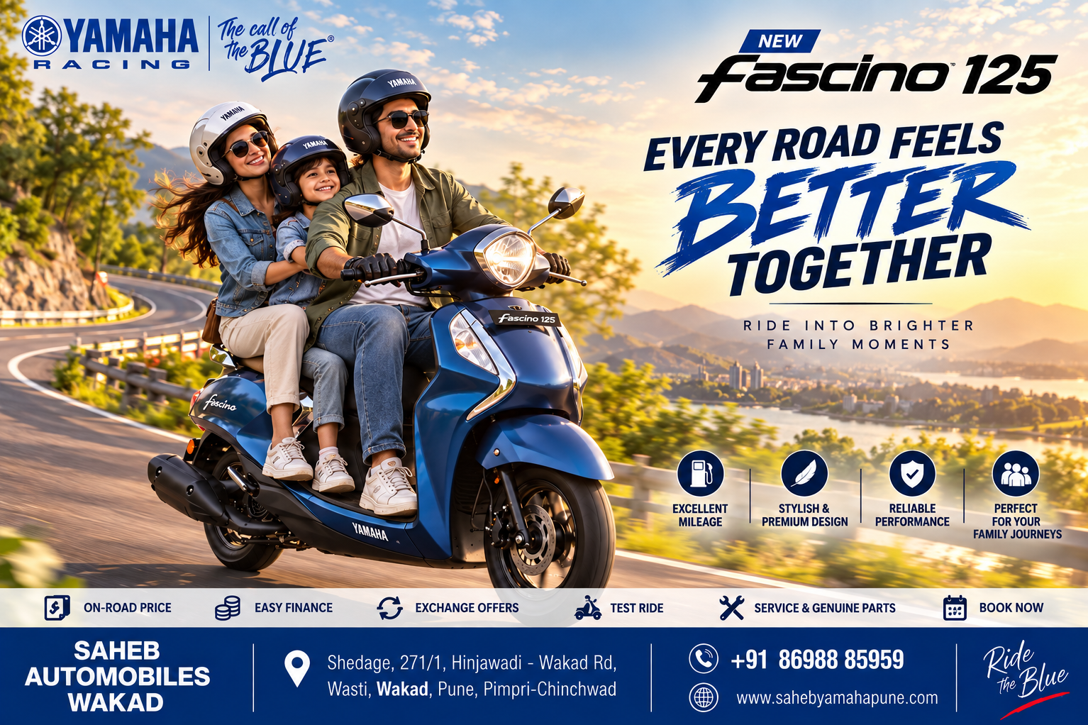 Every Road Feels Better Together | Yamaha Fascino 125|Saheb Yamaha