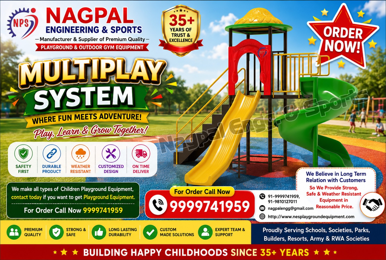 Best Playground Equipment Manufacturer in Delhi, Haryana, India | Nagpal Engineering and Sport
