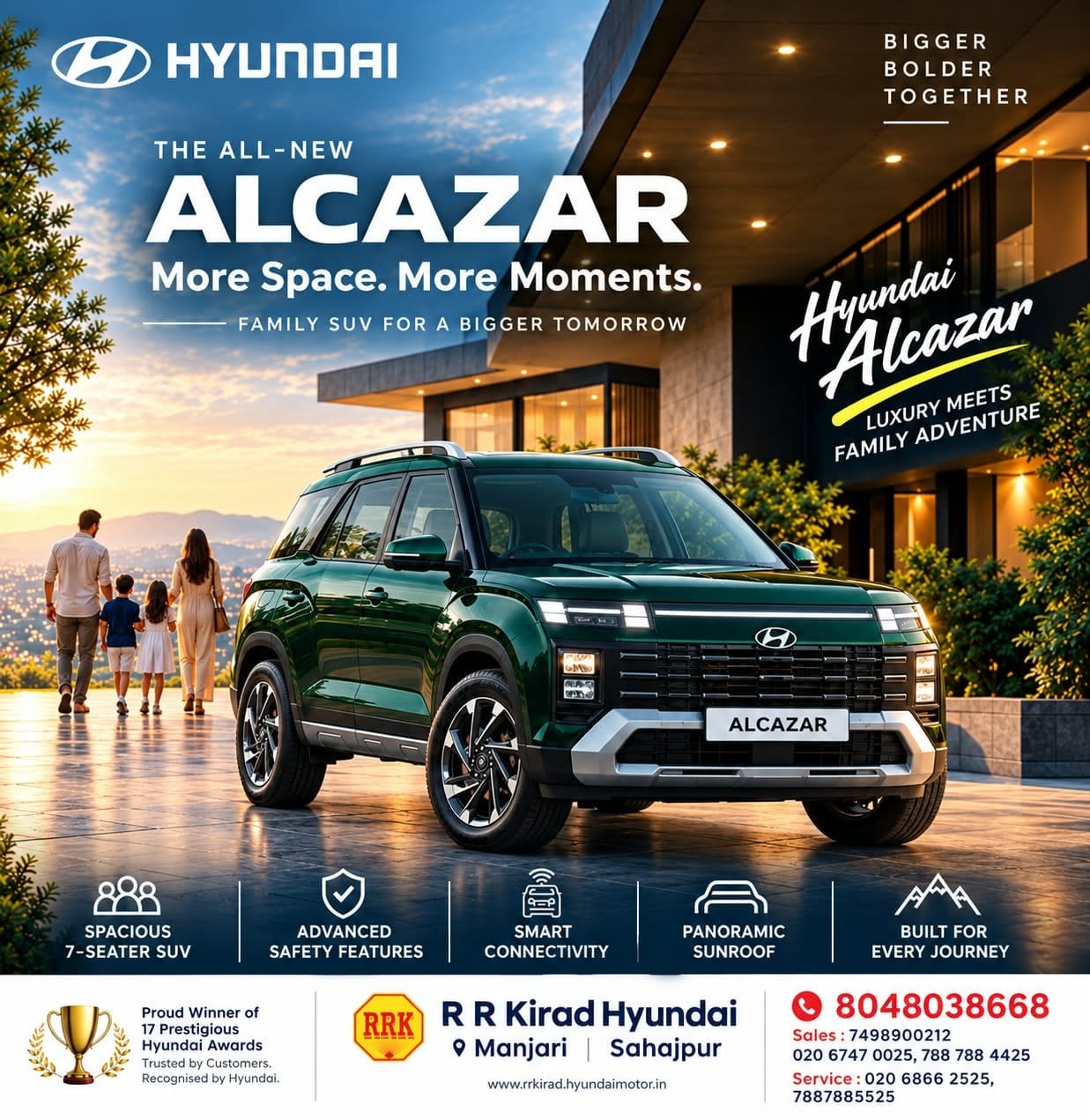 More space. More moments. More adventure! Meet the all-new Hyundai Alcazar — where luxury meets fam...