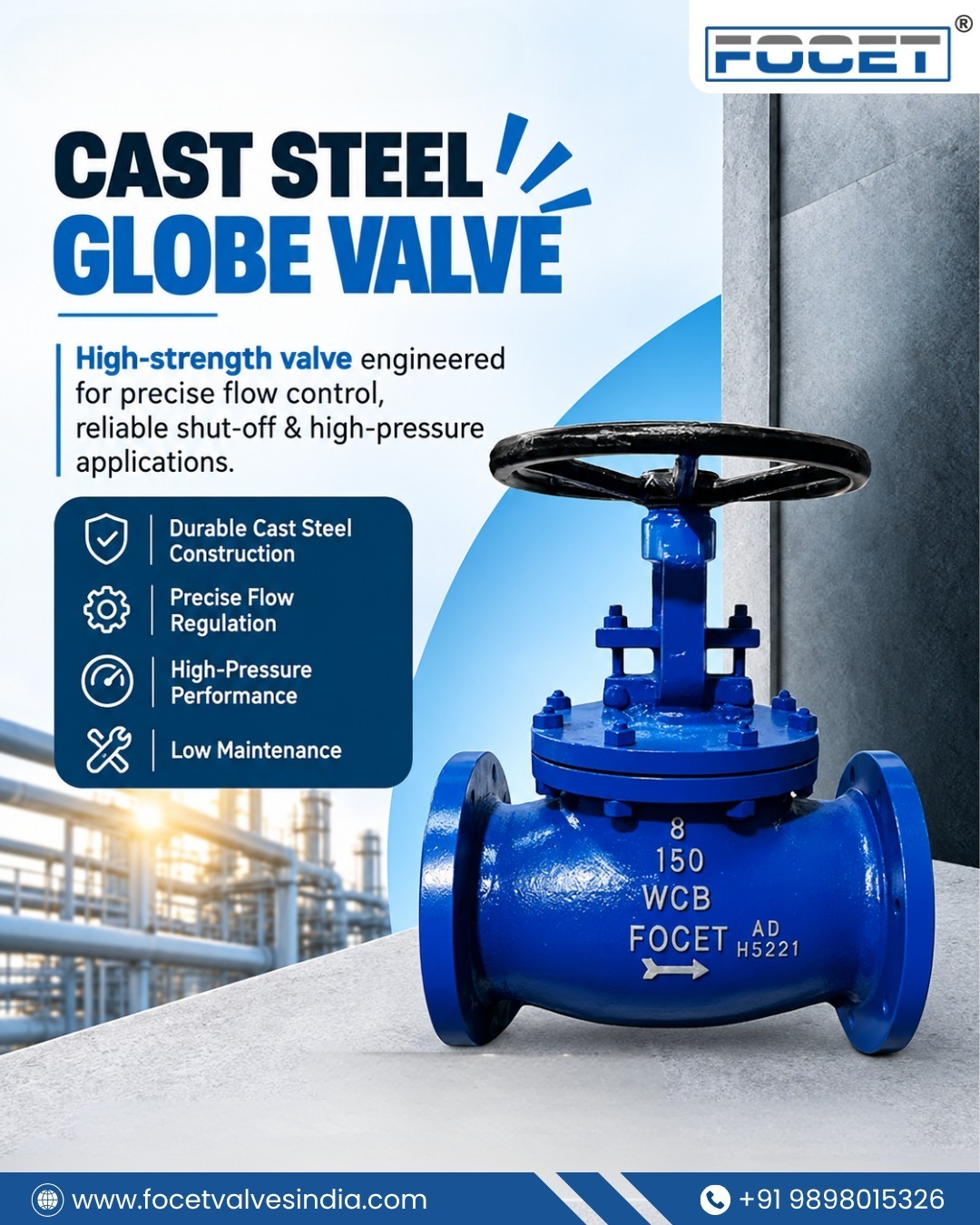 Reliable Cast Steel Globe Valve Manufacturer for Industrial Applications