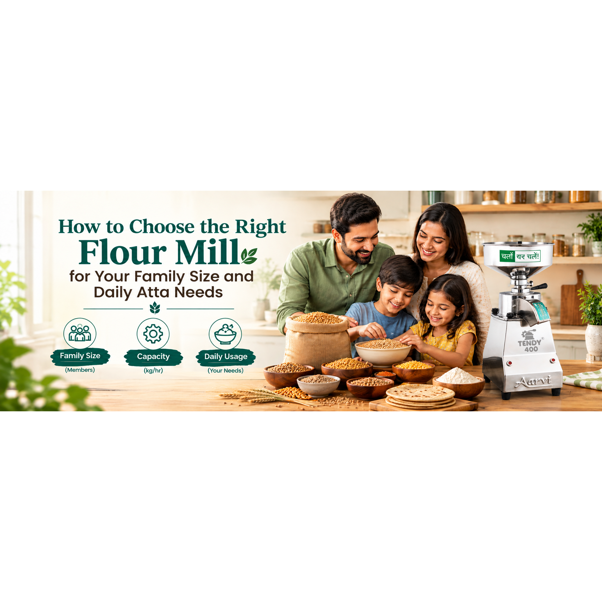 How to Choose the Right Flour Mill for Your Family Size and Daily Atta Needs