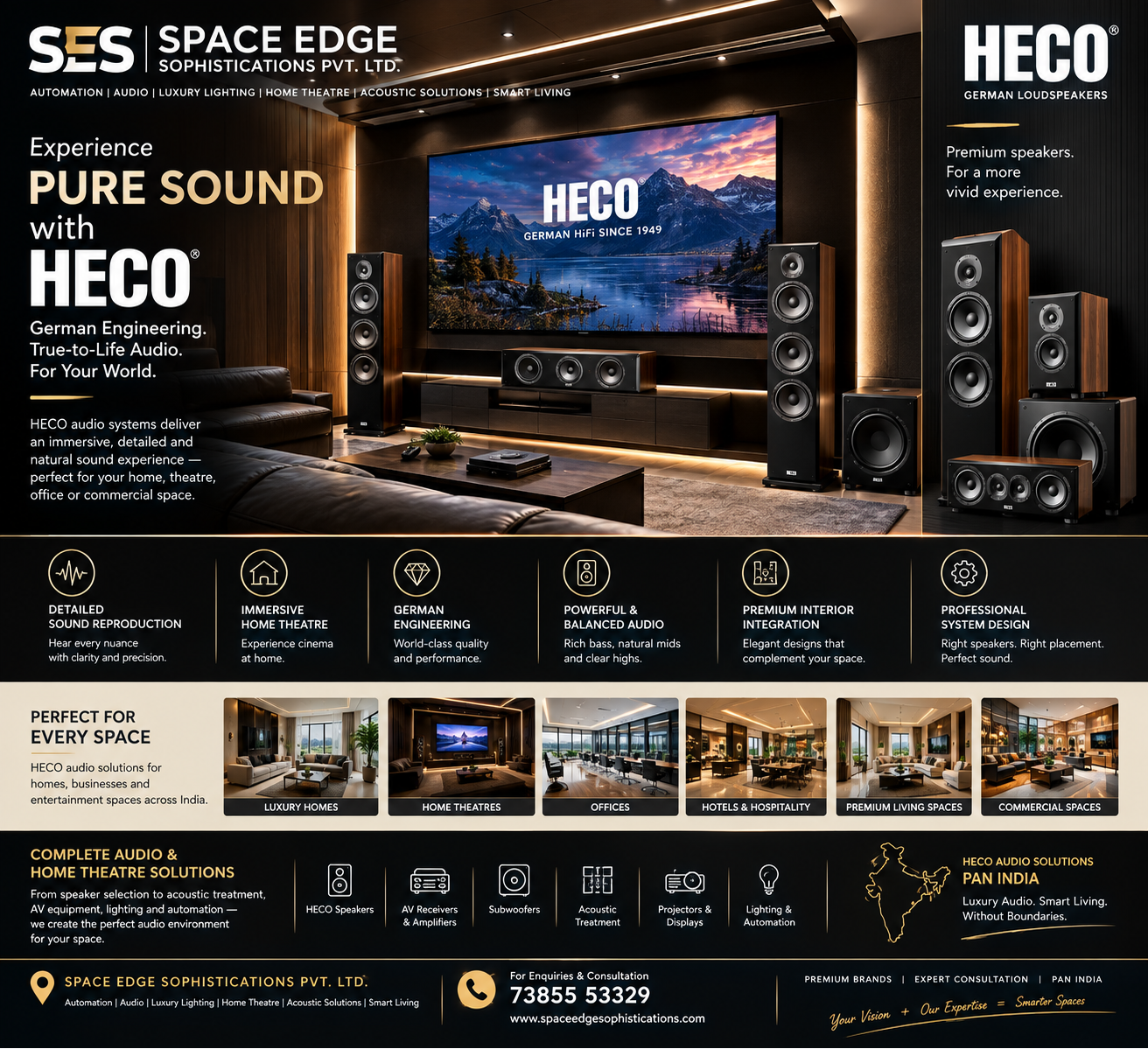 HECO Audio System Solutions Across India | Space Edge Sophistications