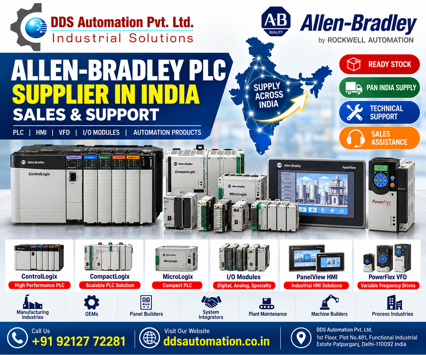 Allen-Bradley PLC Supplier in India | Rockwell Automation | DDS Automation