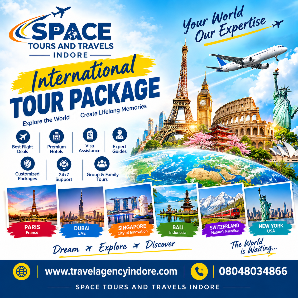 International Tour Packages from Indore ✈️