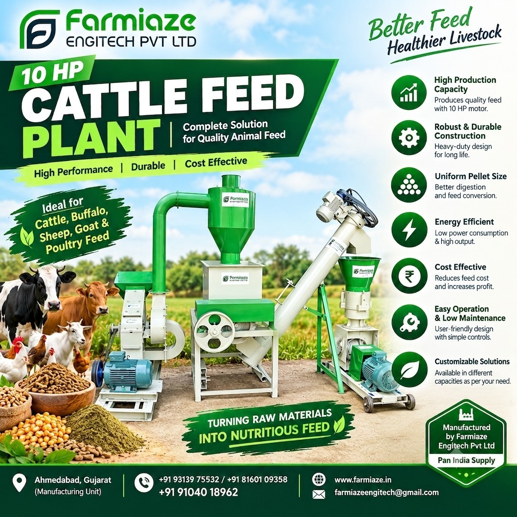 10 HP Cattle Feed Plant Manufacturer in Madhya Pradesh