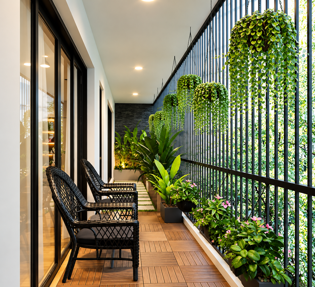Lush Vertical Balcony Garden Design | Adyar