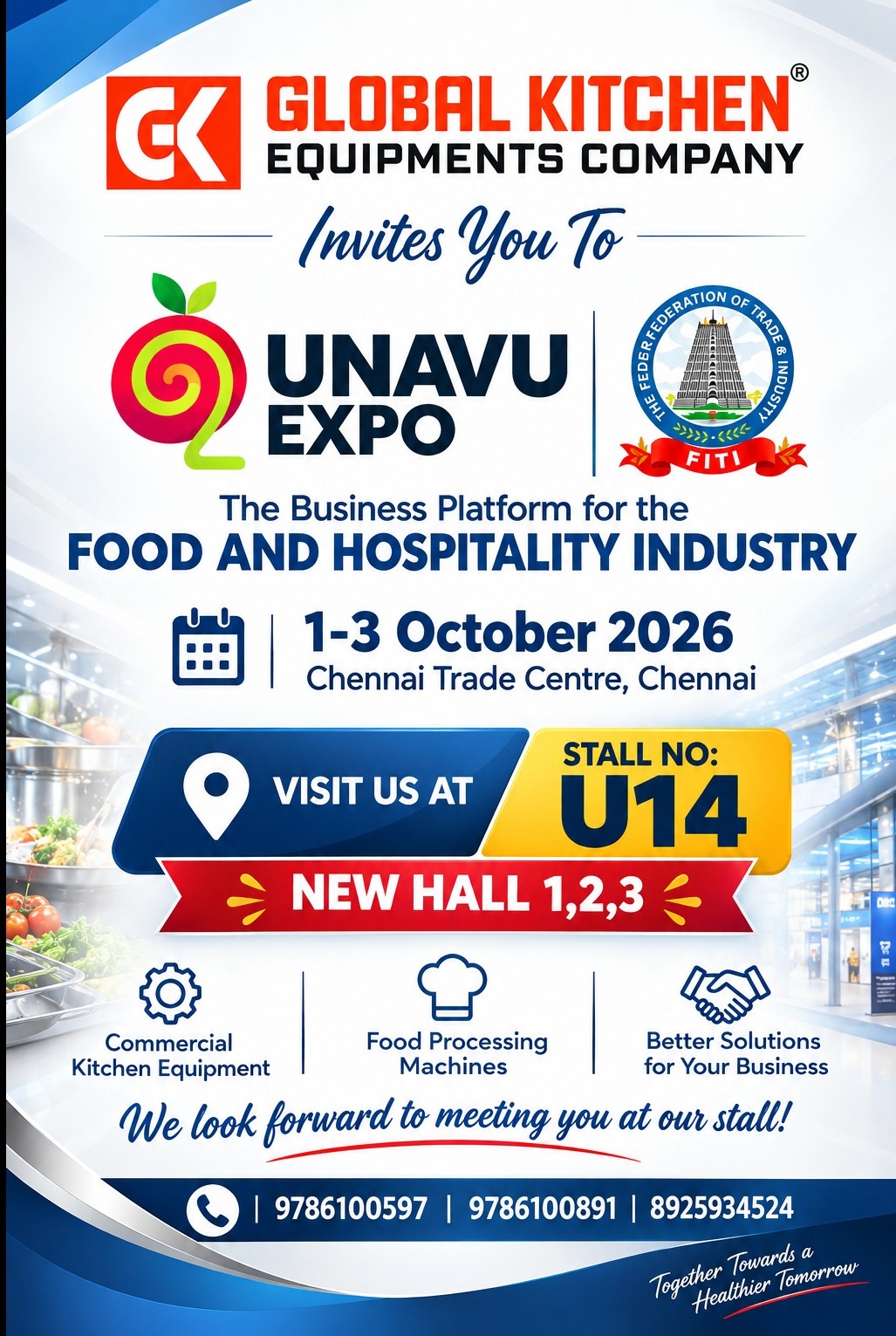 UNAVU EXPO 2026 ā Visit Global Kitchen Equipment's Company