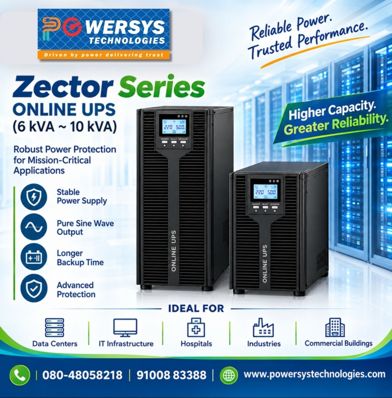 Lento Zector Series : 6-10kVA Online UPS