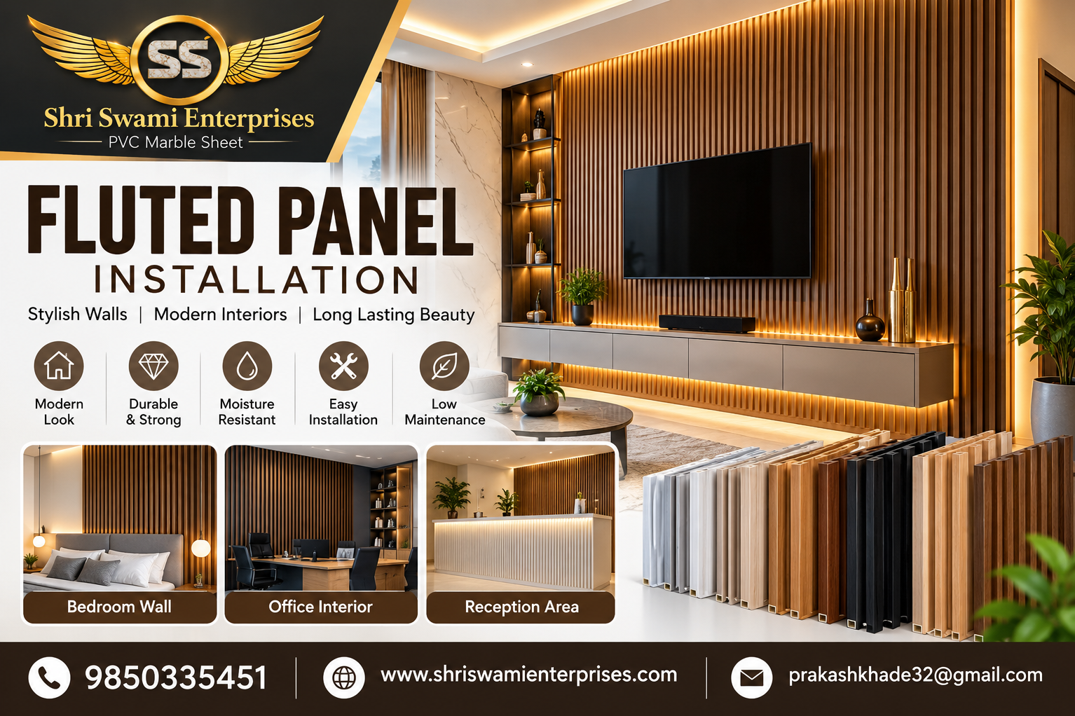 Fluted Panel Installation in Shri Swami Enterprises Nagpur