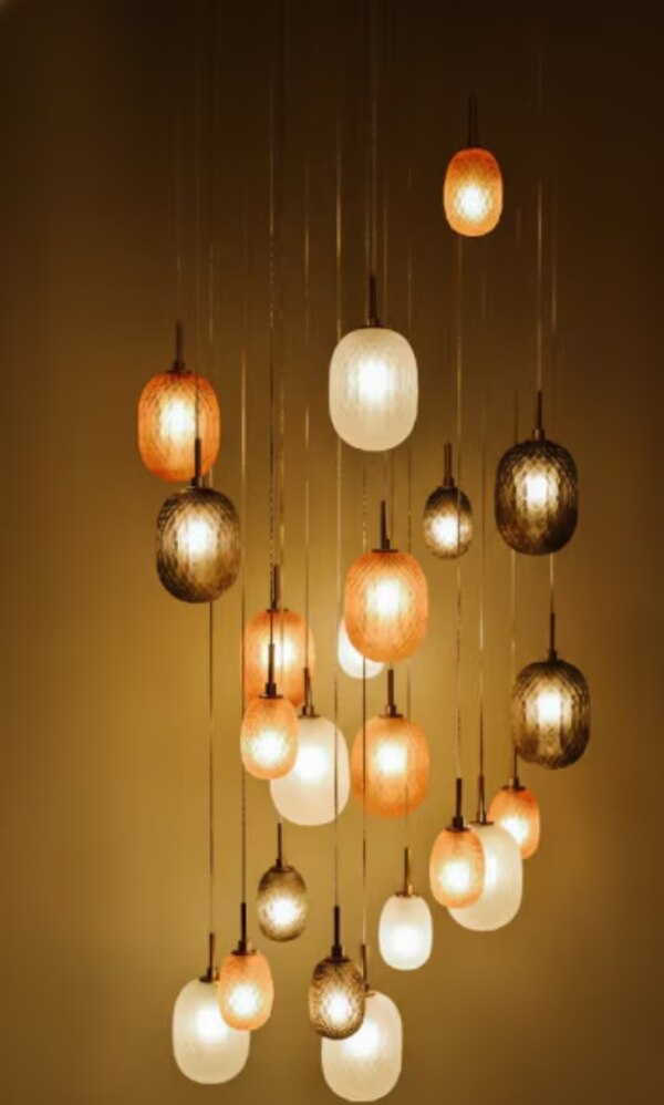 Double Height Lighting for Delhi Cafes with Tall Ceilings