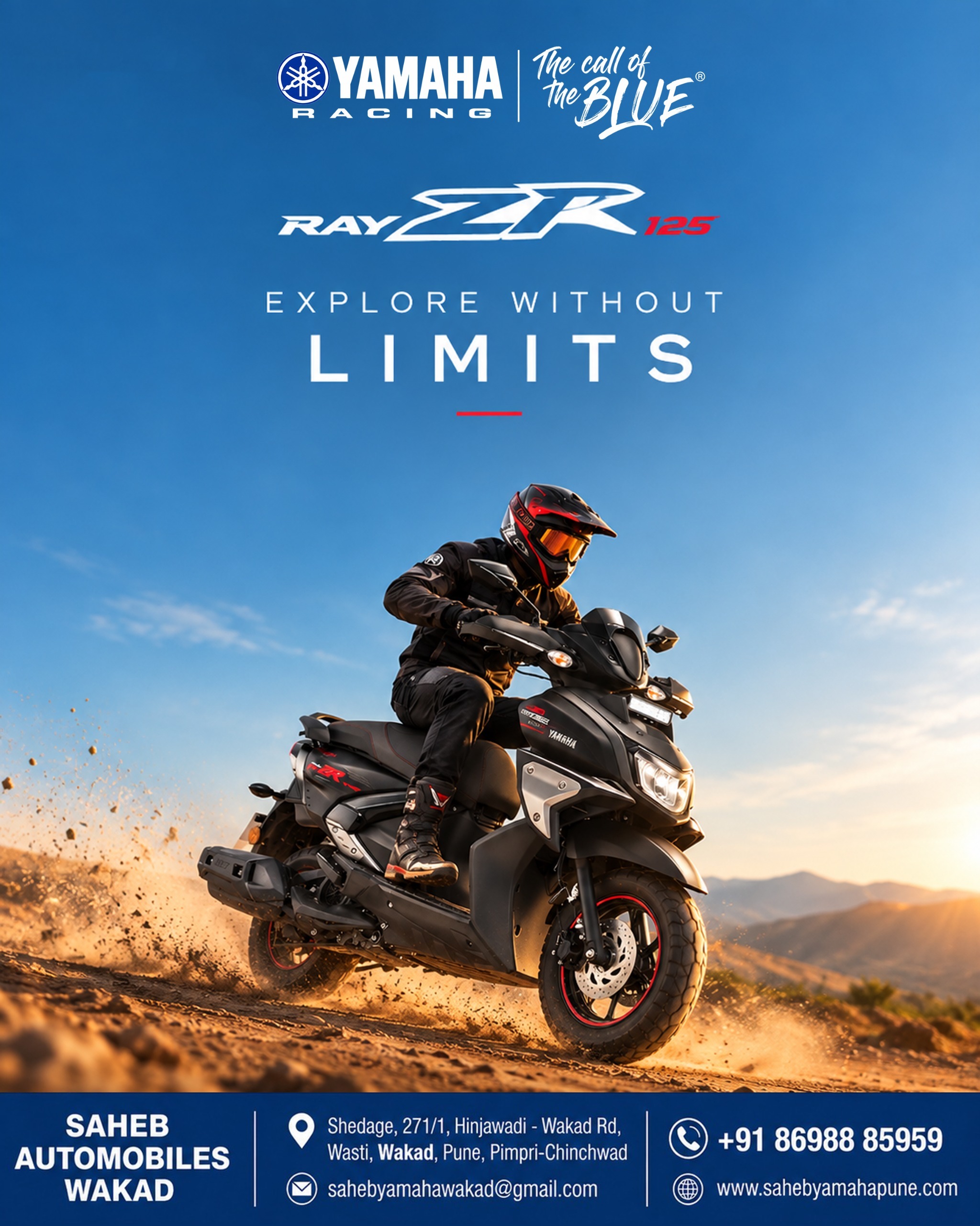 Yamaha RayZR 125 – Explore Every Ride Without Limits|Saheb Yamaha