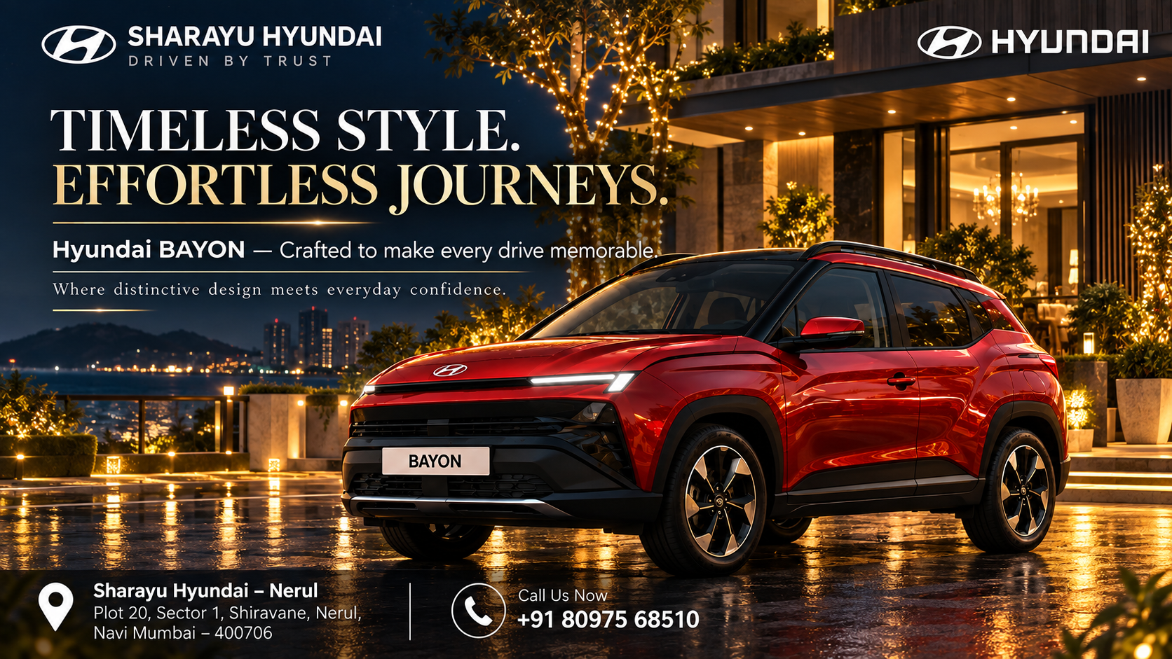 Hyundai BAYON – Timeless Style. Effortless Journeys.
